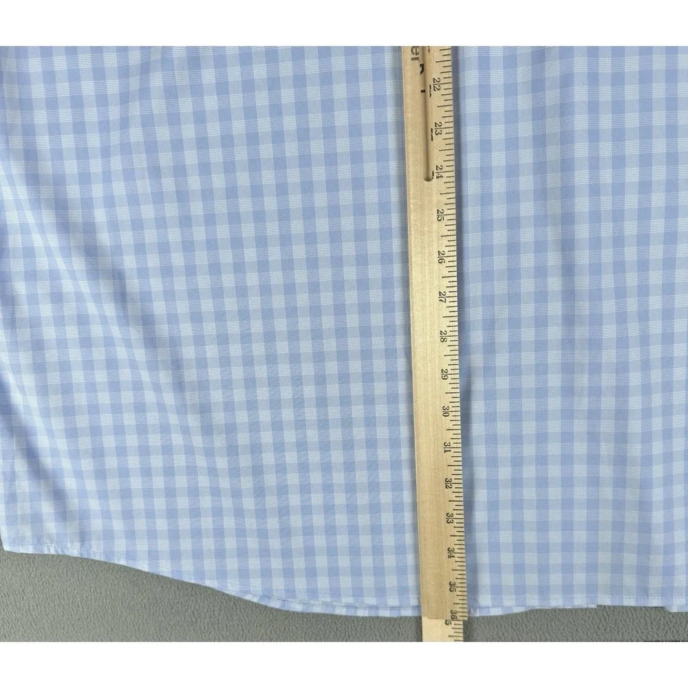 Jos A Bank Shirt Mens 4XLT Blue White Tailored Fit Travel Tech Performance New